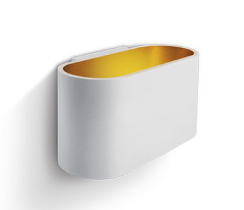 LED Wandarmatuur- G9-Aluminium- wit/goud- OVAAL LED Wandarmatuur- G9-Aluminium- wit/goud- OVAAL
