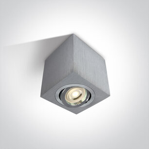 Plafond spot opbouw vierkant - IP20 10W GU10 - Aluminium Plafond spot opbouw vierkant - IP20 10W GU10 - Aluminium